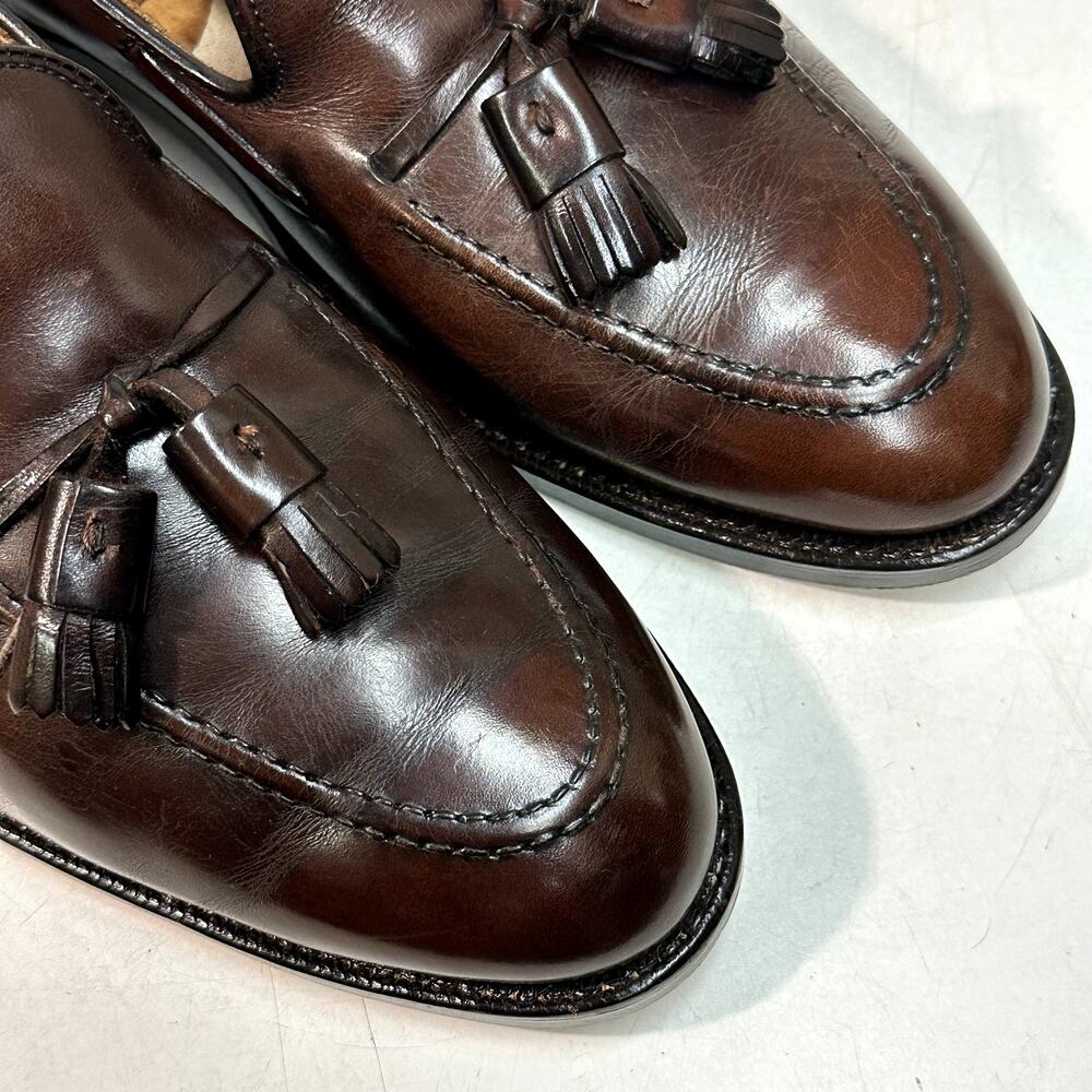 FULLY RESOLED Alden x Brooks Brothers 771 Brown Calfskin Tassel Loafer USA 9.5 C - Picture 5 of 12